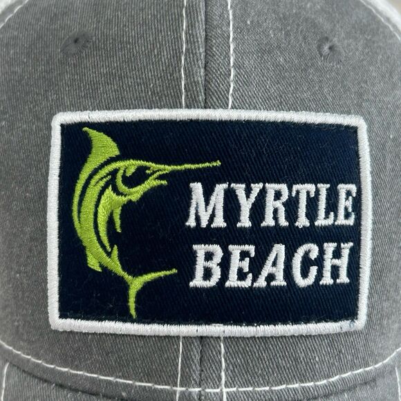 Mahi Surf Co Cap Hat Snapback Color Grey White Myrtle Beach South Carolina - Picture 4 of 11